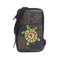 Túi đeo chéo Louis Vuitton Damier Giant (LV Squared) Double Phone Pouch N40377 - Hàng hiệu Chính hãng