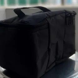 Túi đựng hộp cơm giữ nhiệt lót bạc vải Canvas không thấm nước, đựng bình nước giữ nhiệt 1013473