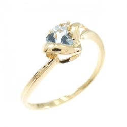 Nhẫn Aquamarine Hình Trái Tim K18YG - Hàng hiệu Chính hãng