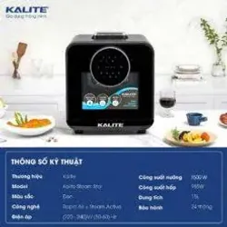 Nồi chiên hơi nước KALITE STEAM STAR 15 lít, đa năng 933325