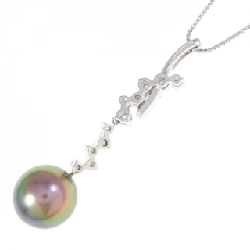 K18WG Ngọc trai đen dây chuyền 9.4mm - Hàng hiệu Chính hãng 858035