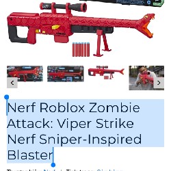 Sung Nerf Roblox Zombie Attack: Viper Strike Nerf Sniper-Inspired Blaster 46105