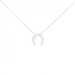 K18WG Mặt dây chuyền hình móng ngựa kim cương 0.40CT - Hàng hiệu Chính hãng