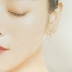 K18YG Bông tai kim cương hình trái tim 0.14CT - Hàng hiệu Chính hãng 868938