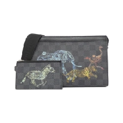 Túi đeo vai Louis Vuitton Damier Graphite Stamp Gaston Wearable Wallet N64608