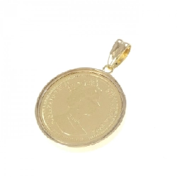 K18YG(枠) Đồng xu Mặt dây chuyền - Hàng hiệu Chính hãng