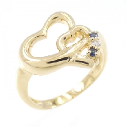 Nhẫn Sapphire Hình Trái Tim K18YG - Hàng hiệu Chính Hãng