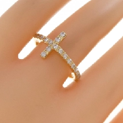 Nhẫn kim cương K18YG chéo 0.35CT - Hàng hiệu chính hãng 848123