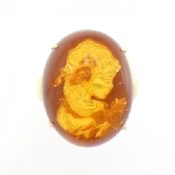 Nhẫn Hổ Phách K18YG - Hàng hiệu Authentic 851383