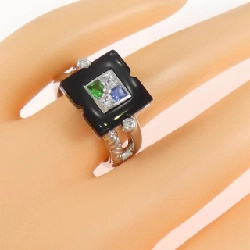 Nhẫn đá màu 750WG - Hàng hiệu Authentic 851308