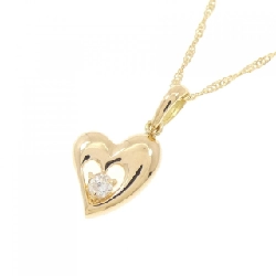 K18YG/750YG Dây chuyền hình trái tim kim cương 0.05CT - Hàng hiệu Chính hãng 861995