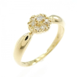 Nhẫn kim cương hoa K18YG 0.14CT