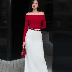 Chân váy nữ diện tết dài 92 centi chất liệu vải vin Tech hàng may 788297