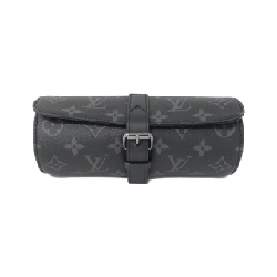 Louis Vuitton Monogram Eclipse Etui 3 Montre M43385 Hộp đồng hồ - Hàng hiệu Chính hãng