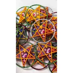 Lồng đèn trung thu mini loại nhựa có kiếng siêu dễ thương, hình ngôi sao 5 cánh 1033173