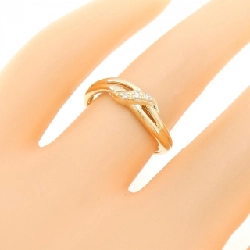 Nhẫn kim cương ba viên K18YG 0.03CT 673149