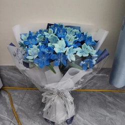 Bó hoa kẽm nhung xanh  495984