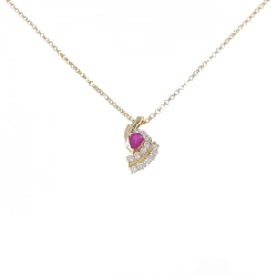 Dây chuyền ruby K18YG 0.47CT - Hàng hiệu chính hãng