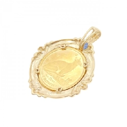 K18YG(枠) Sapphire Coin Pendant - Hàng hiệu Authentic 866697
