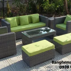 Bàn ghế sofa vuông mây nhựa 726745