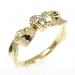 Nhẫn kim cương hình ruy băng K18YG 0.03CT - Hàng hiệu chính hãng