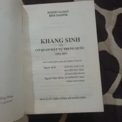 Khang Sinh Và Cơ Quan Mật Vụ Trung Quốc- Roger Faligot Remi Kauffer 745080