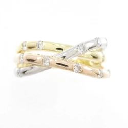 Nhẫn kim cương K18YG/PT900/K18PG 0.30CT 671813