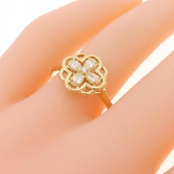 【Sản phẩm mới】Nhẫn kim cương K18YG hình hoa 0.23CT 668542
