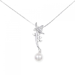 K18WG Dây chuyền ngọc trai Akoya 7.8mm - Hàng hiệu Chính hãng