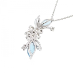 K18WG Hoa Đá Màu Dây Chuyền - Hàng hiệu Chính hãng 862945