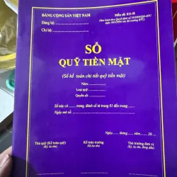 SÁCH SỔ QUỸ TIỀN MẶT