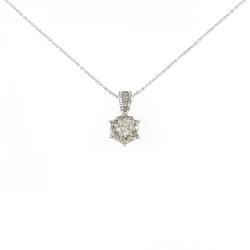 K18WG Dây chuyền kim cương 0.34CT - Hàng hiệu Chính hãng