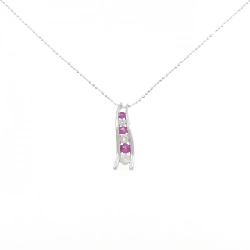 K18WG Dây chuyền ruby 0.25CT - Hàng hiệu Chính hãng