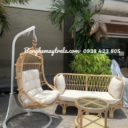 Bàn ghế mây kèm xích đu decor phòng khách 524435
