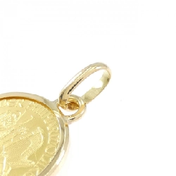 K18YG(枠) Đồng xu Mặt dây chuyền - Hàng hiệu Chính hãng 871301