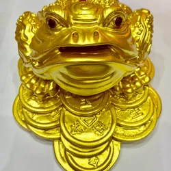 Tượng Thiềm Thừ / Cóc ngậm tiền / Cụ khiết - Địa lý  Lạc Việt -11x9x7 607493