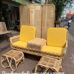 Băng ghế mây 2 chỗ decor spa 475783