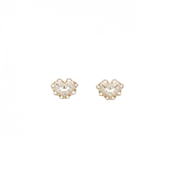 Bông tai kim cương hình trái tim - Hàng hiệu Authentic