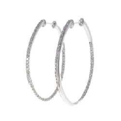 K18WG Bông tai kim cương 1.00CT - Hàng hiệu Chính hãng