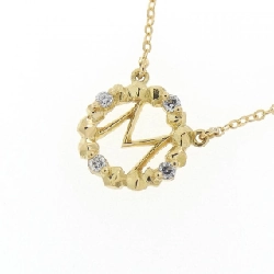 K18YG Chữ cái M Dây chuyền kim cương 0.03CT - Hàng hiệu Chính hãng 860750