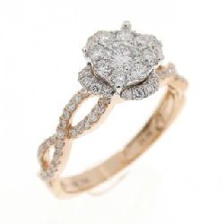 Nhẫn kim cương 750PG/750WG 0.56CT