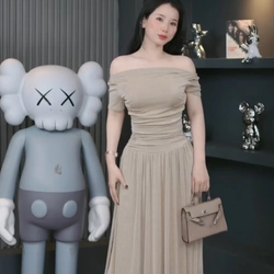 Váy maxi trễ vai mặc 3 kiểu size L (Mới nguyên tem mác) 443042