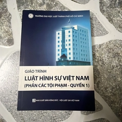 Giáo trình Luật Hình sự VN phần các tội phạm quyển 1