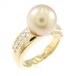 Nhẫn ngọc trai trắng K18YG 10.1mm - Hàng hiệu Chính hãng