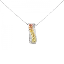 Dây chuyền Sapphire K18WG 0.65CT - Hàng hiệu Chính hãng