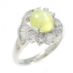Nhẫn Chrysolite Cat's Eye PT900 1.66CT