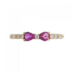 Nhẫn ruby hình ruy băng K18YG 0.31CT - Hàng hiệu chính hãng 850422