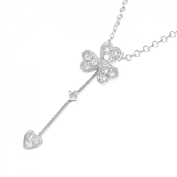 Dây chuyền kim cương hình cỏ ba lá × trái tim PT900/PT850 0.20CT - Hàng hiệu Authentic 860385