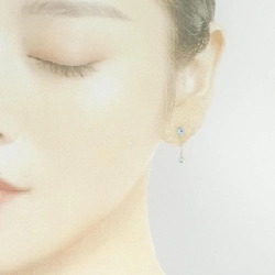 K18YG Blue Topaz Bông tai - Hàng hiệu Chính hãng 868996