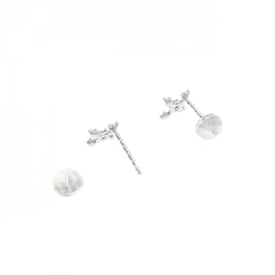 K18WG Bông tai kim cương chéo 0.04CT - Hàng hiệu Chính hãng 867804